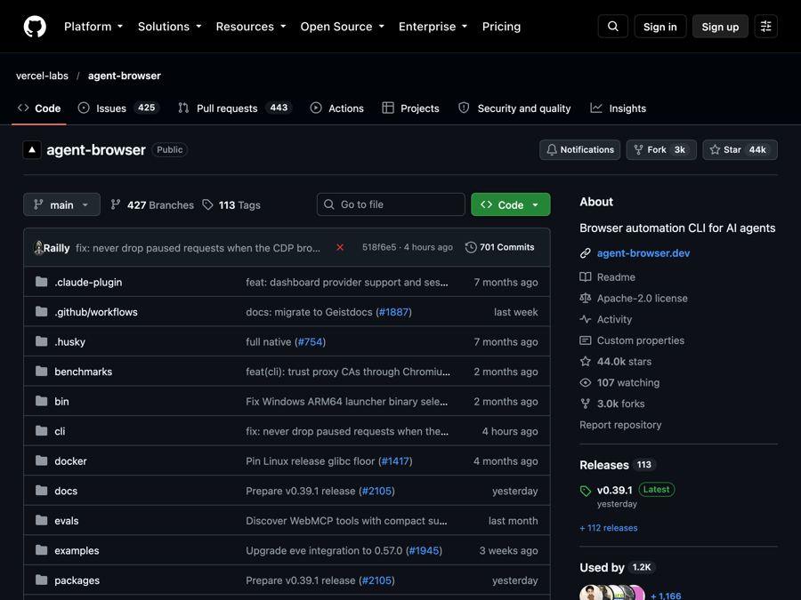 agent-browser: Free AI Browser Automation Tool by Vercel